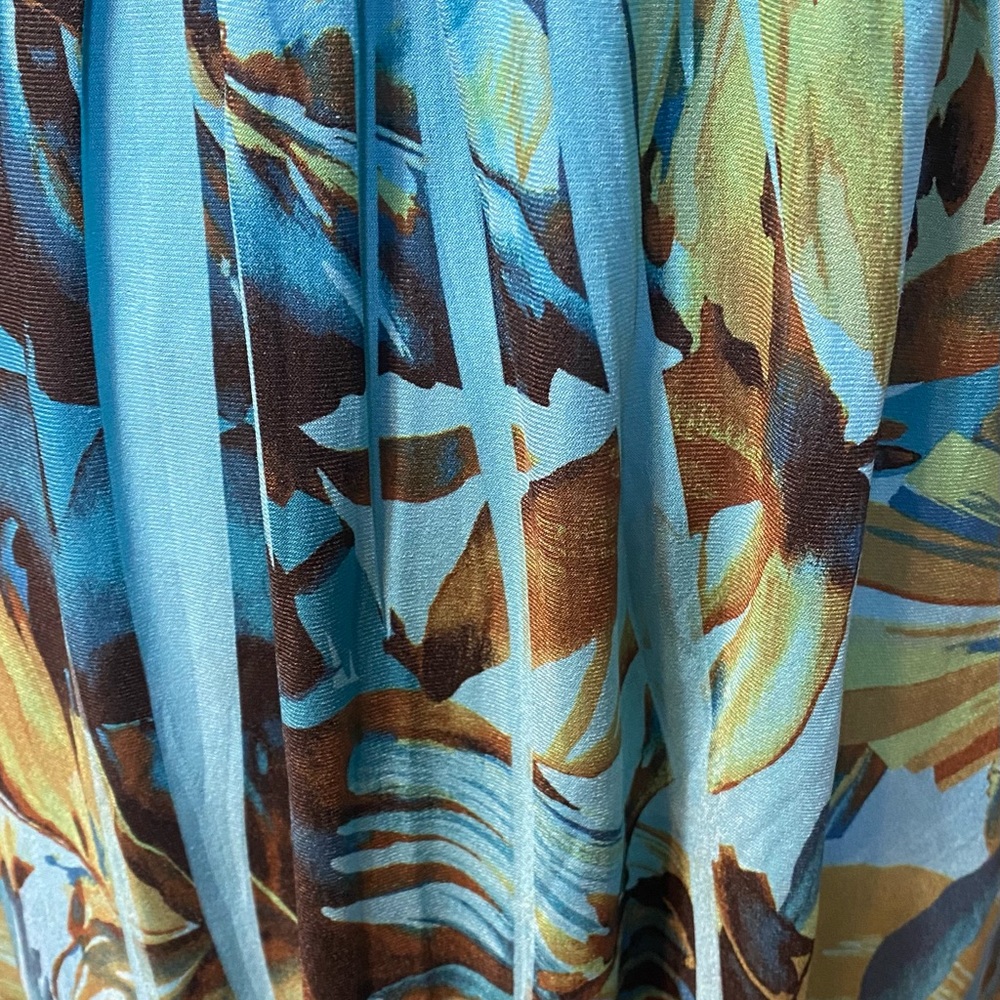 Decoded Blue Leaf Pattern Dress - image 3